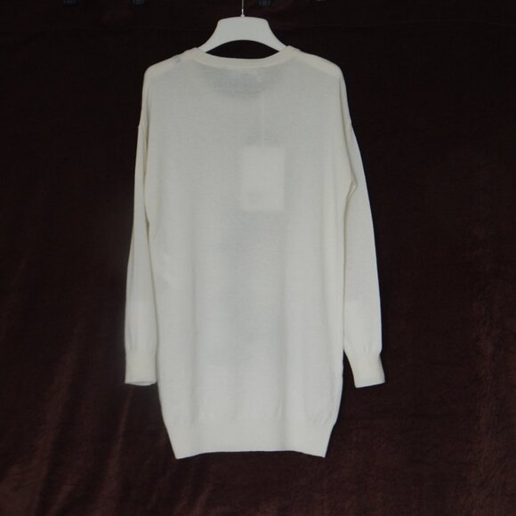 Love Moschino Pullover Sweater Dress Girl on Diamond Made in ITALY Ivory NWT - Picture 10 of 10
